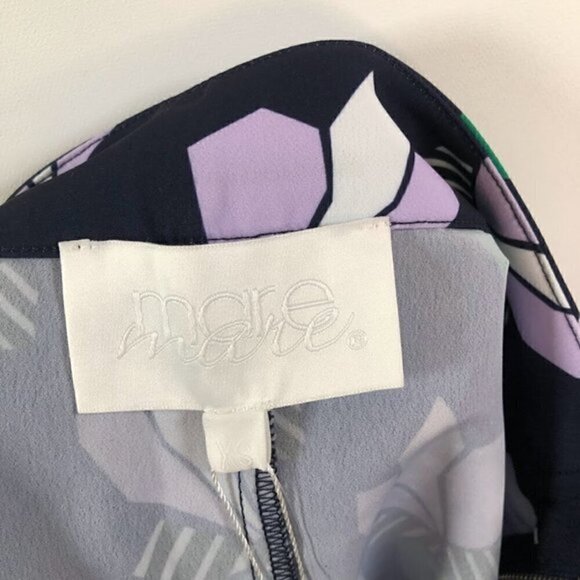 Anthropologie x Mare Mare Blue Lotus Print Floral Flat Chino Mini Shorts Size XS - Picture 9 of 14